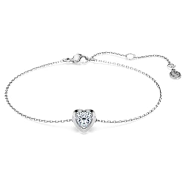 Eternity สร้อยข้อมือ, เพชรสังเคราะห์ น้ำหนักรวม 0.5 กะรัต, ทรง Heart, เงินสเตอร์ลิง - Swarovski, 5744541
