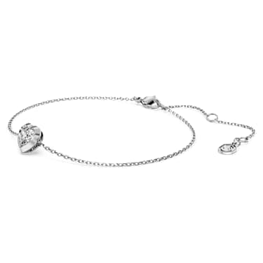 Eternity bracelet, Lab-grown diamonds 0.5 ct tw, Heart shape, Sterling silver - Swarovski, 5744541