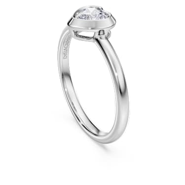 Eternity solitaire-ring, Laboratorium-diamanten 0,5 ct tw, Heart-vorm, Sterling zilver - Swarovski, 5744544