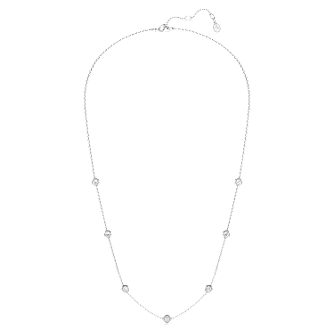 Octagon necklace, Lab-grown diamonds 0.7 ct tw, Round shape, Sterling silver - Swarovski, 5744556