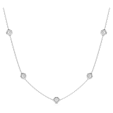 Octagon 네크리스, 랩 그로운 다이아몬드 0.7ct tw, 라운드 쉐입, 스털링 실버 - Swarovski, 5744556