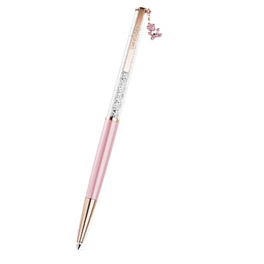 Crystalline balpen, Teddy, Roze, Roze gelakt, roségoudkleurige toplaag - Swarovski, 5744955