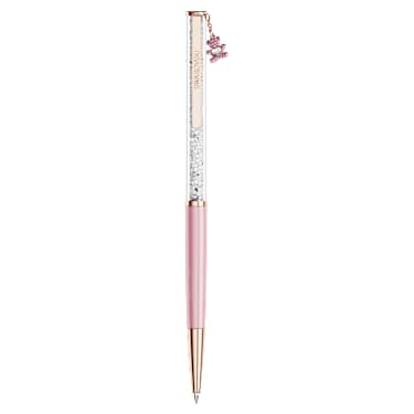 Crystalline balpen, Teddy, Roze, Roze gelakt, roségoudkleurige toplaag - Swarovski, 5744955