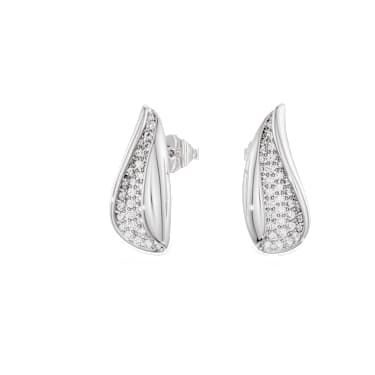 Swarovski Classica drop earrings, Round cut, White, Sterling silver - Swarovski, 5745016
