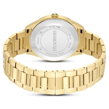 Matrix date 워치, 스위스 메이드, 메탈 브레이슬릿, 골드 톤, 골드 톤 피니시 - Swarovski, 5745534