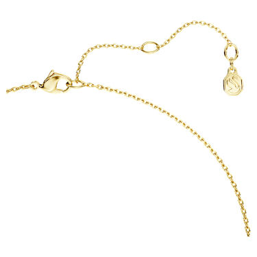 Swarovski Classica 鏈墜, 圓形切割, 環環相扣, 白色, 925 銀，鍍金（金色飾面） - Swarovski, 5745560