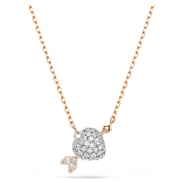 Idyllia セット, ミックスカット, ハートと矢, ホワイト, 18Kローズゴールドコーティング - Swarovski, 5745580