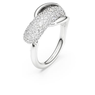 Swarovski Classica 個性戒指, 圓形切割, 白色, 925 銀 - Swarovski, 5745974