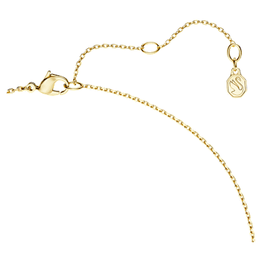 Swarovski Classica Y 字形鏈墜, 圓形切割, 白色, 925 銀，鍍金（金色飾面） - Swarovski, 5746001