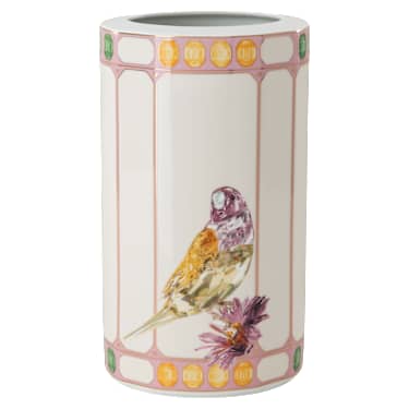 Vase Idyllia, Porcelaine, Motif imprimé cristal, oiseau, Multicolore - Swarovski, 5746205