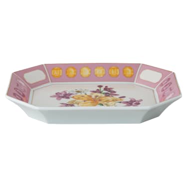 Idyllia 트레이, 포슬린, 크리스털 프린트 모티브, 꽃, 라지, 핑크 - Swarovski, 5746214