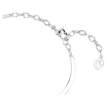 Symbolica bracelet, Pavé, Horse shoe, White, Rhodium plated