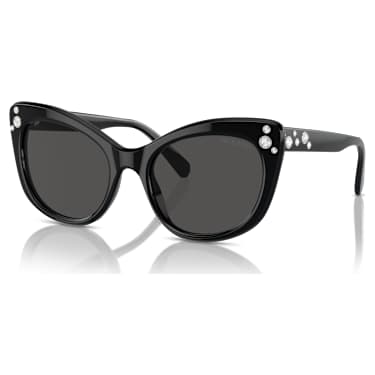 แว่นกันแดด, ทรงตาแมว, SK6020, ดำ - Swarovski, 5746286