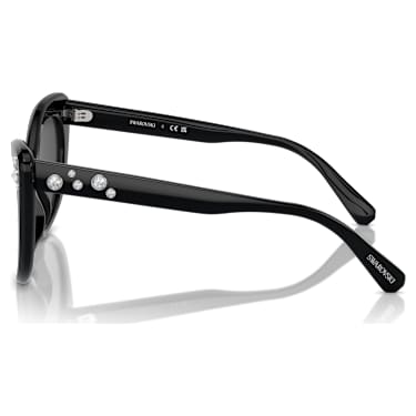 Sunglasses, Cat-eye shape, SK6020, Black - Swarovski, 5746286