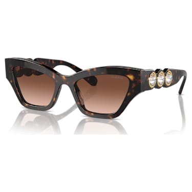 แว่นกันแดด, รูปทรงสี่เหลี่ยมผืนผ้า, SK6021, น้ำตาล - Swarovski, 5746288