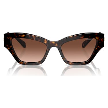 แว่นกันแดด, รูปทรงสี่เหลี่ยมผืนผ้า, SK6021, น้ำตาล - Swarovski, 5746288