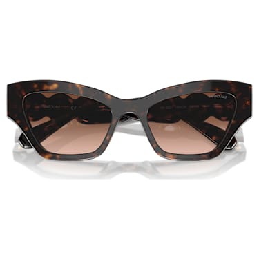 Sunglasses, Rectangular shape, SK6021, Brown - Swarovski, 5746288