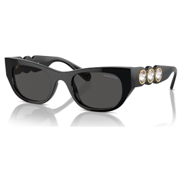 Sunglasses, Rectangular shape, SK6022, Black - Swarovski, 5746290