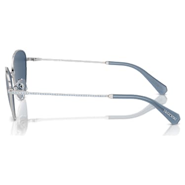 Sunglasses, Cat-eye shape, SK7014, Blue - Swarovski, 5746292