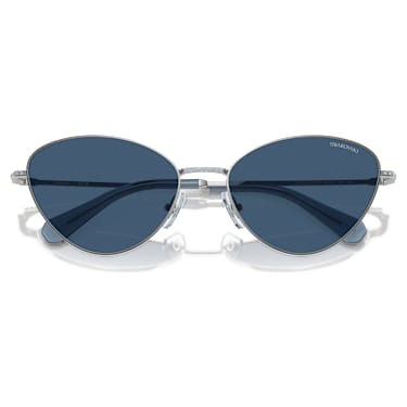 Okulary przeciwsłoneczne, Kształt kociego oka, SK7014, Niebieskie - Swarovski, 5746292
