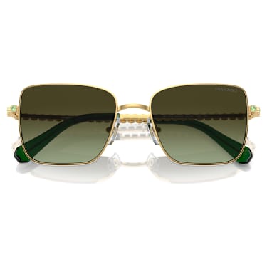 Lunettes de soleil, Forme carrée, SK7015, Ton doré - Swarovski, 5746293