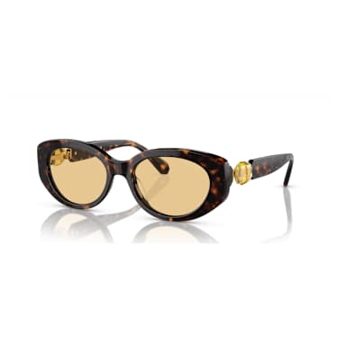 Sunglasses, Oval shape, Brown - Swarovski, 5746299