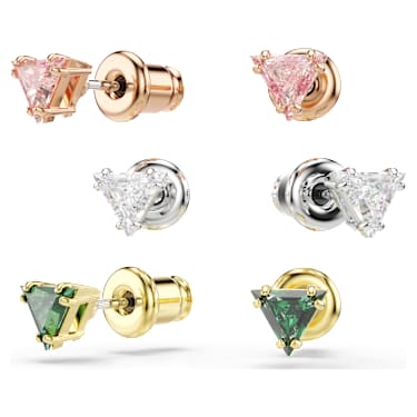 Clous d'oreilles Stilla, Taille Triangle, Multicolores, Finition mix de métal - Swarovski, 5746374