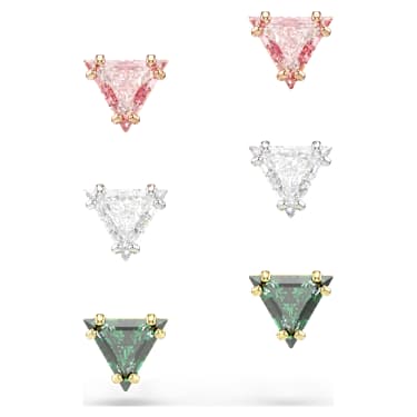 Stilla Örhängen, Triangelslipad, Flerfärgad, Blandad metallfinish - Swarovski, 5746374