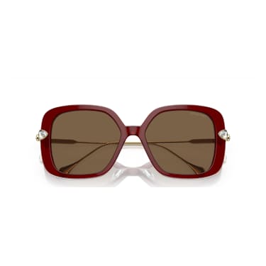 Ochelari de soare, Formă pătrată, Maro - Swarovski, 5746446