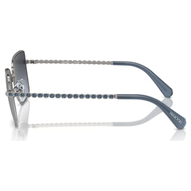 แว่นกันแดด, ทรงเหลี่ยม, SK7015, โทนสีเงิน - Swarovski, 5746447