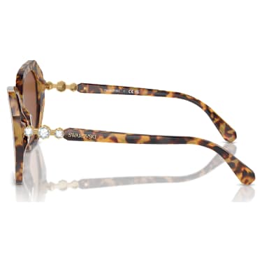 Lunettes de soleil, Forme carrée, Marron - Swarovski, 5746492
