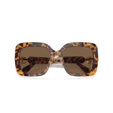 Sonnenbrille, Übergröße, Quadratische Form, Braun - Swarovski, 5746493