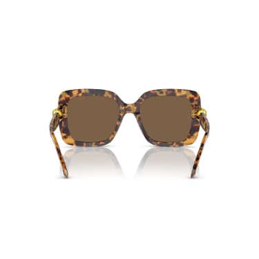 Ochelari de soare, Supradimensionat, Formă pătrată, Maro - Swarovski, 5746493