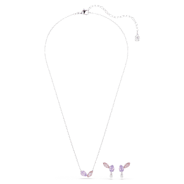 Ariana Grande x Swarovski set, Mixed cuts, Multicoloured, Rhodium plated - Swarovski, 5746577