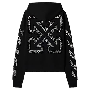 OFF-WHITE™ Hoodie με βέλος, Μαύρο - Swarovski, 5746765