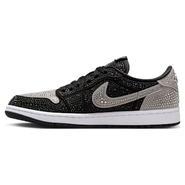 Women's Air Jordan 1 Retro Low OG sneaker with Swarovski Crystals, Black - Swarovski, 5747231