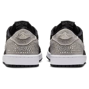Women's Air Jordan 1 Retro Low OG sneaker with Swarovski Crystals, Black - Swarovski, 5747231