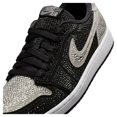 Women's Air Jordan 1 Retro Low OG sneaker with Swarovski Crystals, Black - Swarovski, 5747231