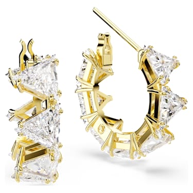 Matrix Kreolen, Trilliant-Schliff, Dreieck, Mini, Weiß, Goldlegierungsschicht - Swarovski, 5747441