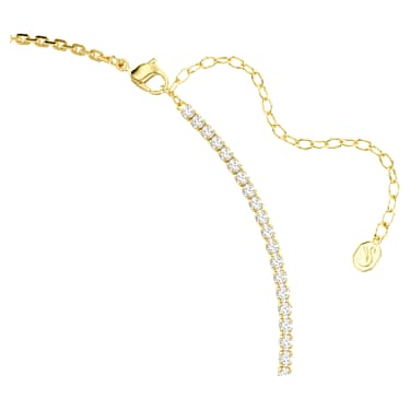Matrix ネックレス, ラウンドカット, ホワイト, 18Kゴールドコーティング - Swarovski, 5747717