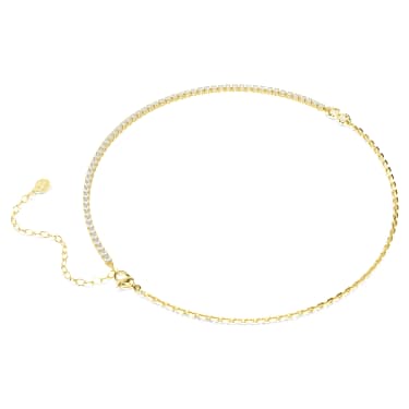 Matrix ネックレス, ラウンドカット, ホワイト, 18Kゴールドコーティング - Swarovski, 5747717