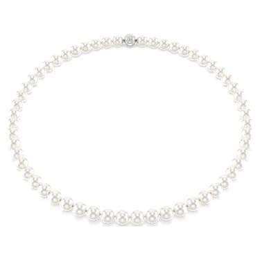 Colar Matrix, Crystal Pearl, Branco, Lacado a ródio - Swarovski, 5747746