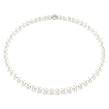 Matrix Halskette, Kristallperle, Weiß, Rhodiniert - Swarovski, 5747746