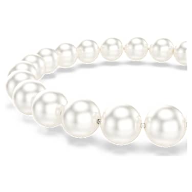 Matrix Armband, Kristallperle, Weiß, Rhodiniert - Swarovski, 5747747