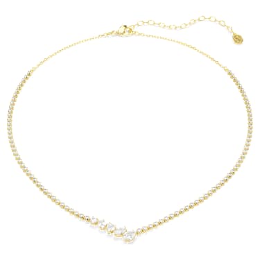 Naszyjnik Mesmera, Szlify różnorodne, Biały, Wykończenie z 18-karatowego złota - Swarovski, 5747931