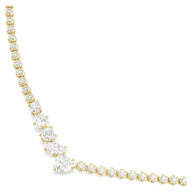 Verižica Mesmera, Mešani rezi, Bela, V videzu 18-karatnega zlata - Swarovski, 5747931