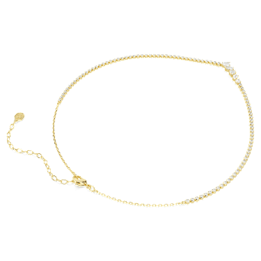 Mesmera ネックレス, ミックスカット, ホワイト, 18Kゴールドコーティング - Swarovski, 5747931
