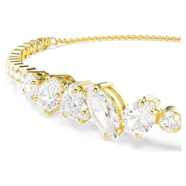 Mesmera Armband, Verschiedene Schliffe, Weiß, 18K goldbeschichtet - Swarovski, 5747939