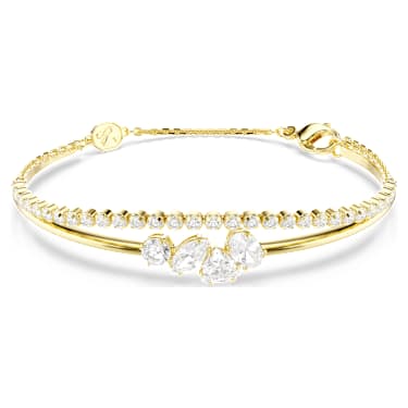 Mesmera 브레이슬릿, 믹스 컷, 화이트, 18K 골드 피니시 - Swarovski, 5747953