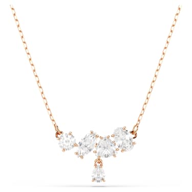 Mesmera 項鏈, 混合式切割, 白色, 18K 金（玫瑰金色）飾面 - Swarovski, 5747996